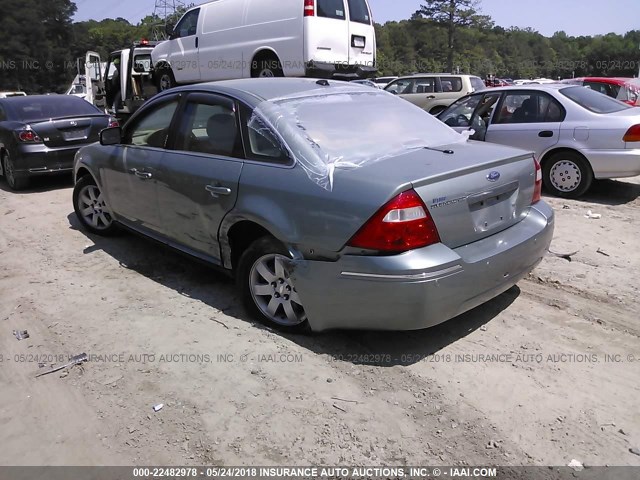 1FAHP24107G159573 - 2007 FORD FIVE HUNDRED SEL GREEN photo 3