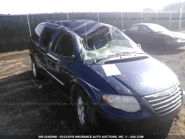 2C4GP54L05R190407 - 2005 CHRYSLER TOWN & COUNTRY TOURING BLUE photo 1