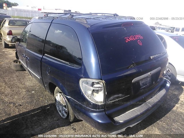 2C4GP54L05R190407 - 2005 CHRYSLER TOWN & COUNTRY TOURING BLUE photo 3