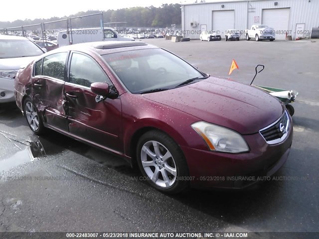 1N4BA41E08C817282 - 2008 NISSAN MAXIMA SE/SL RED photo 1