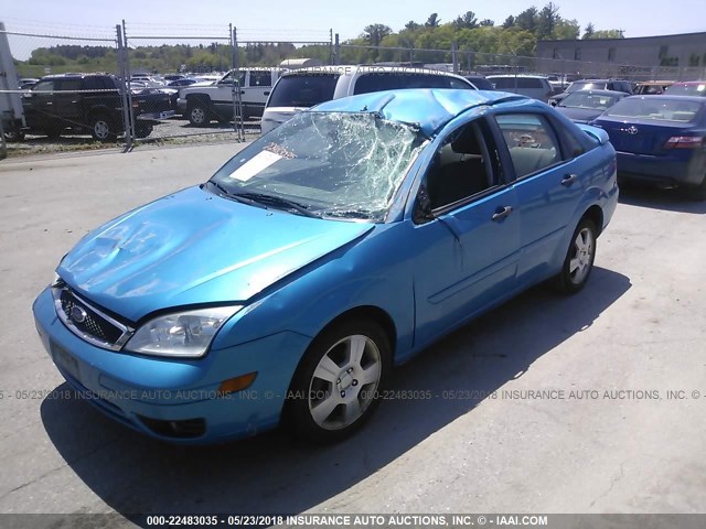 1FAHP34N17W158611 - 2007 FORD FOCUS ZX4/S/SE/SES BLUE photo 2