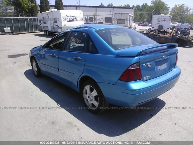1FAHP34N17W158611 - 2007 FORD FOCUS ZX4/S/SE/SES 蓝色 照片 3