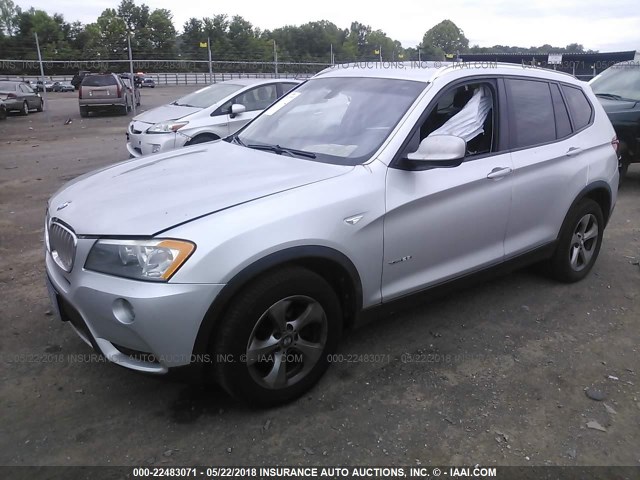 5UXWX5C59BL709357 - 2011 BMW X3 XDRIVE28I SILVER photo 2