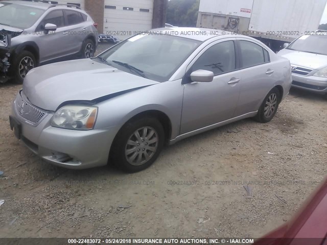 4A32B2FF0CE020442 - 2012 MITSUBISHI GALANT FE SILVER photo 2