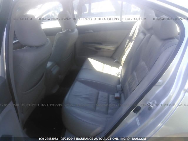 1HGCP36818A037699 - 2008 HONDA ACCORD EXL SILVER photo 8