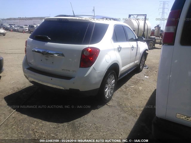 2CNALFEW0A6257708 - 2010 CHEVROLET EQUINOX LTZ WHITE photo 4