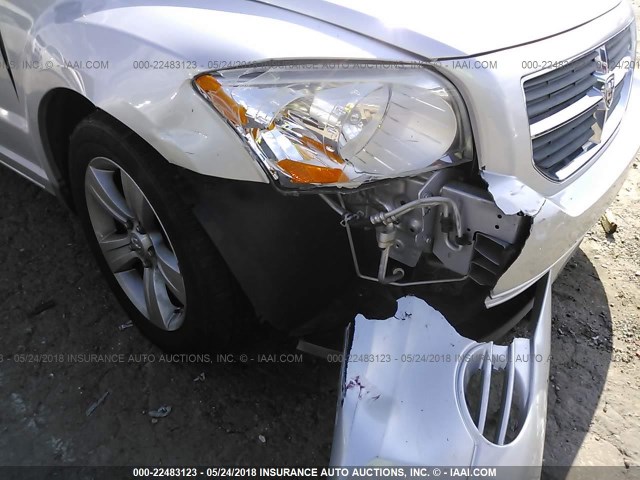 1B3CB4HA4AD534027 - 2010 DODGE CALIBER SXT SILVER photo 6