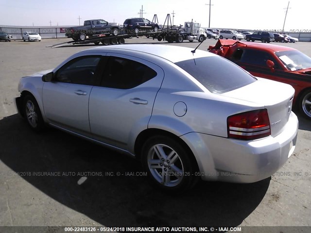 1B3LC56K28N626451 - 2008 DODGE AVENGER SXT SILVER photo 3