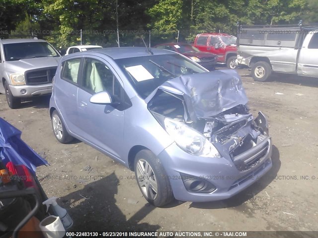 KL8CB6S92EC593025 - 2014 CHEVROLET SPARK LS BLUE photo 1