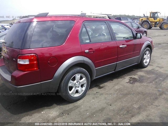 1FMZK021X6GA53470 - 2006 FORD FREESTYLE SEL RED photo 4