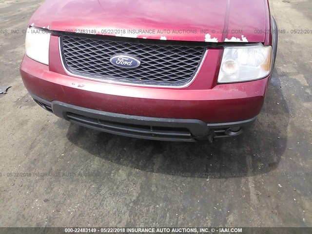 1FMZK021X6GA53470 - 2006 FORD FREESTYLE SEL RED photo 6