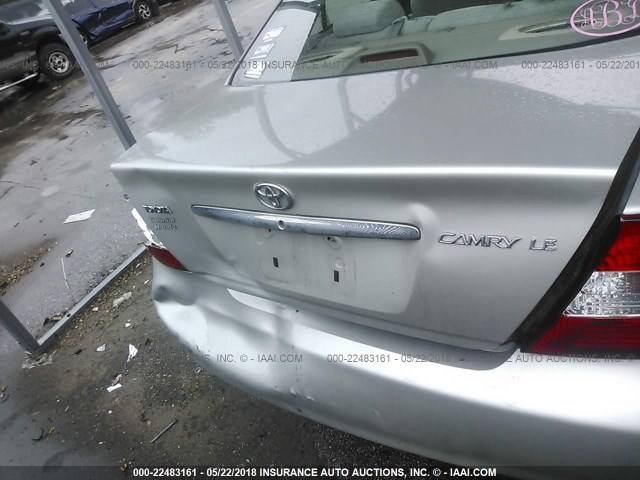 4T1BE32K53U173189 - 2003 TOYOTA CAMRY LE/XLE/SE ვერცხლისფერი ფოტო 6