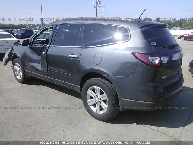 1GNKRHKD3EJ276355 - 2014 CHEVROLET TRAVERSE LT GRAY photo 3