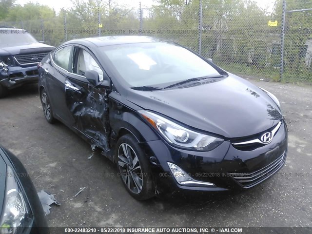 KMHDH4AEXEU133033 - 2014 HYUNDAI ELANTRA SE/SPORT/LIMITED BLACK photo 1