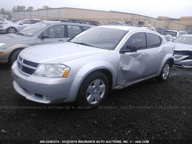 1B3LC46D39N546881 - 2009 DODGE AVENGER SE/SXT SILVER photo 2