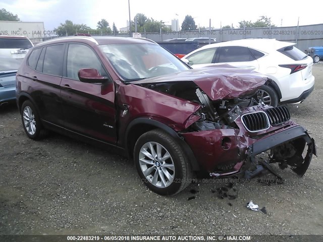 5UXWX9C51D0A29385 - 2013 BMW X3 XDRIVE28I RED photo 1