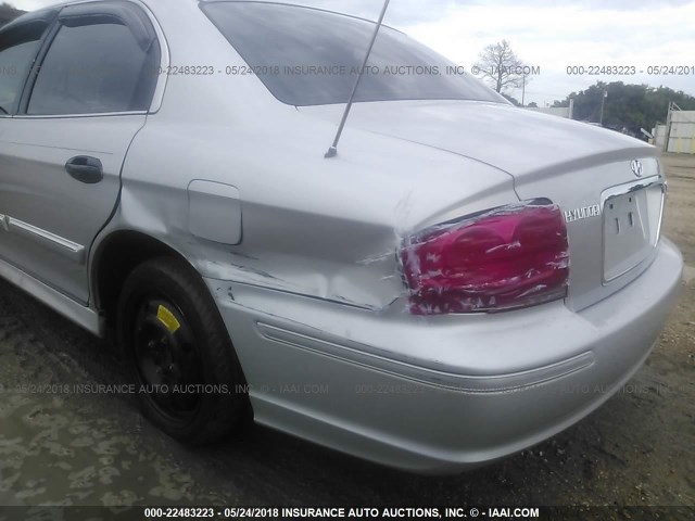 KMHWF35H24A961154 - 2004 HYUNDAI SONATA GLS/LX SILVER photo 6