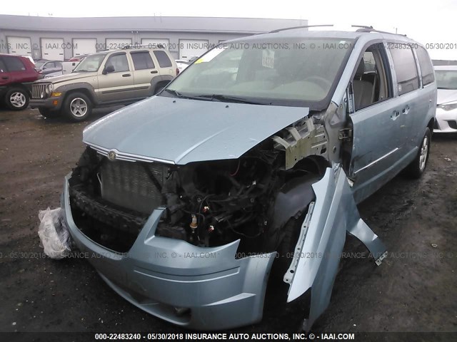 2A4RR5D18AR253985 - 2010 CHRYSLER TOWN & COUNTRY TOURING BLUE photo 2