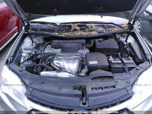 4T1BF1FK1GU174437 - 2016 TOYOTA CAMRY LE/XLE/SE/XSE SILVER photo 10