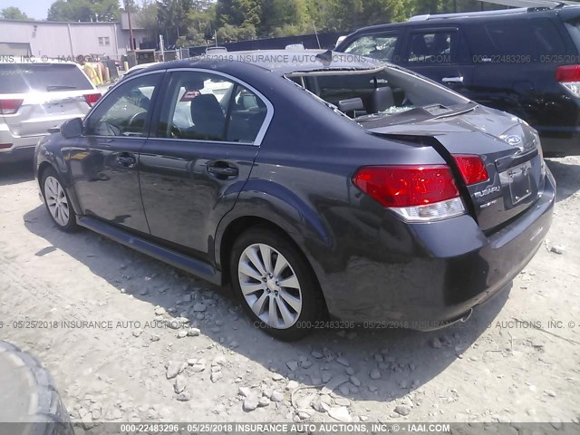 4S3BMDK62B2215764 - 2011 SUBARU LEGACY 3.6R LIMITED Dark Blue photo 3