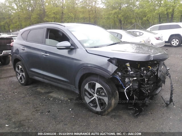 KM8J3CA23GU202195 - 2016 HYUNDAI TUCSON LIMITED/SPORT AND ECO/SE GRAY photo 1