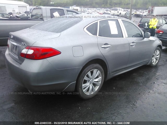 JN1BY1AR7BM372535 - 2011 INFINITI M37 X GRAY photo 4