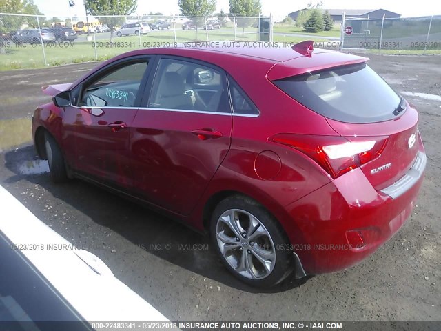 KMHD35LE0DU130383 - 2013 HYUNDAI ELANTRA GT RED photo 3