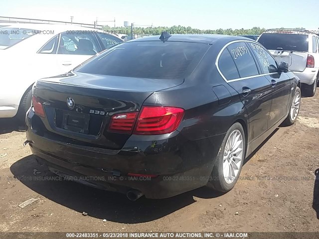 WBAFU7C53DDU67357 - 2013 BMW 535 XI BLACK photo 4