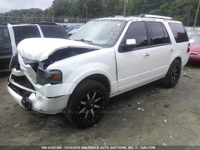 1FMJU1K54AEB71700 - 2010 FORD EXPEDITION LIMITED WHITE photo 2