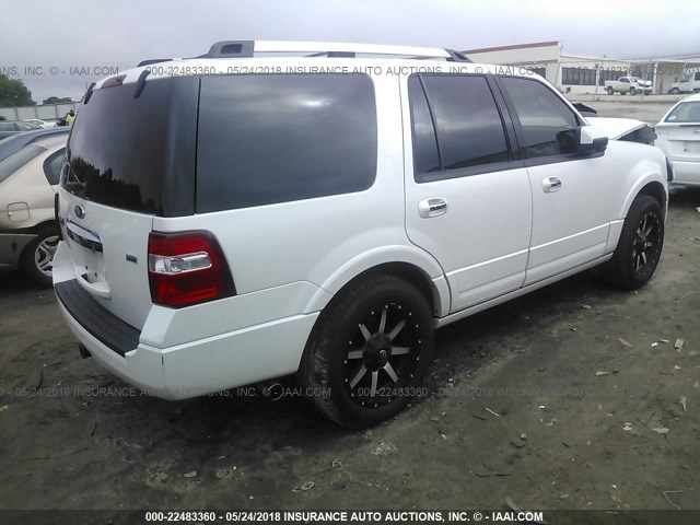 1FMJU1K54AEB71700 - 2010 FORD EXPEDITION LIMITED WHITE photo 4