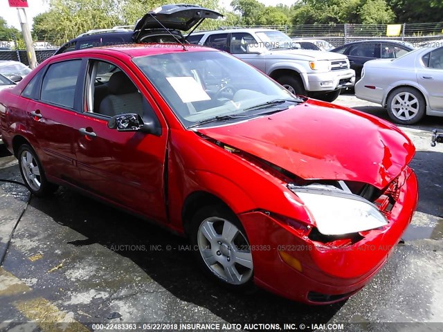 1FAFP34N07W164469 - 2007 FORD FOCUS ZX4/S/SE/SES RED photo 1