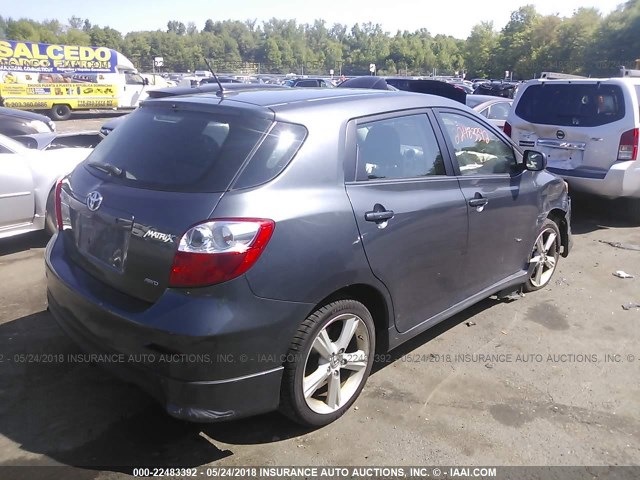 2T1LE40E79C007662 - 2009 TOYOTA COROLLA MATRIX S GRAY photo 4