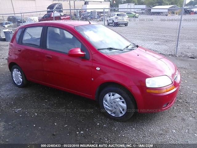KL1TD66607B773184 - 2007 CHEVROLET AVEO LS RED photo 1