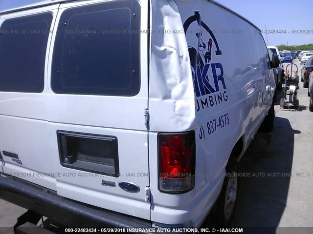 1FTNE1EW6EDA77059 - 2014 FORD ECONOLINE E150 VAN WHITE photo 6