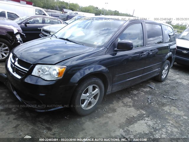 2D4RN3DG2BR627490 - 2011 DODGE GRAND CARAVAN MAINSTREET BLACK photo 2