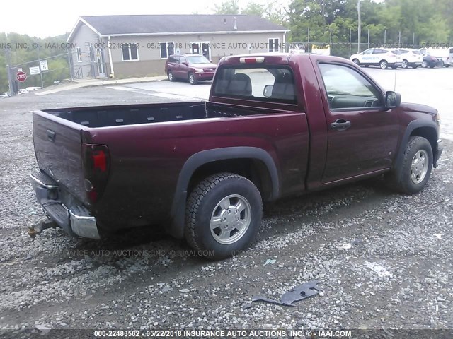 1GCCS149978131896 - 2007 CHEVROLET COLORADO BURGUNDY photo 4