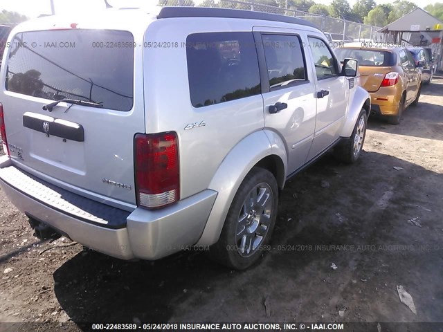 1D4PU4GX7BW504917 - 2011 DODGE NITRO HEAT SILVER photo 4