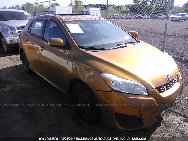 2T1LE40E49C008137 - 2009 TOYOTA COROLLA MATRIX S ORANGE photo 1