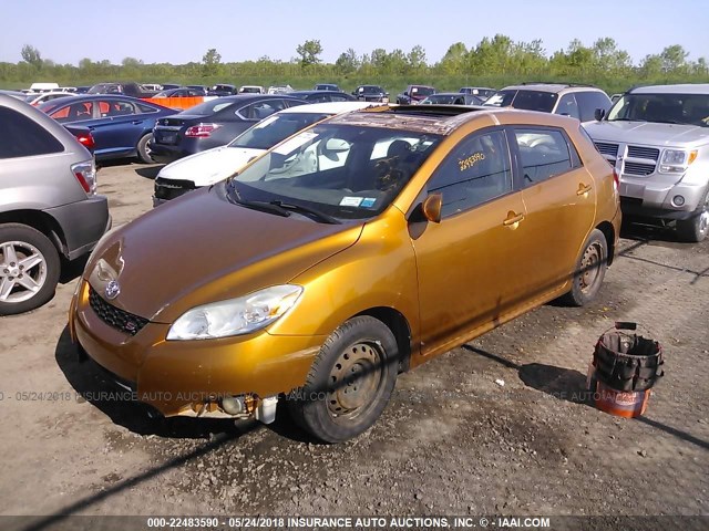 2T1LE40E49C008137 - 2009 TOYOTA COROLLA MATRIX S ORANGE photo 2