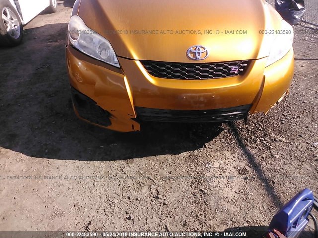 2T1LE40E49C008137 - 2009 TOYOTA COROLLA MATRIX S ORANGE photo 6