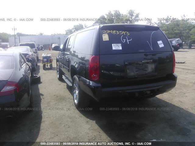 1GKFK16378J125650 - 2008 GMC YUKON XL K1500 BLACK photo 3