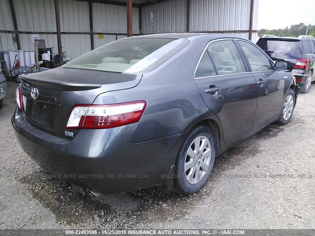 JTNBB46K773034377 - 2007 TOYOTA CAMRY NEW GENERAT HYBRID GRAY photo 4