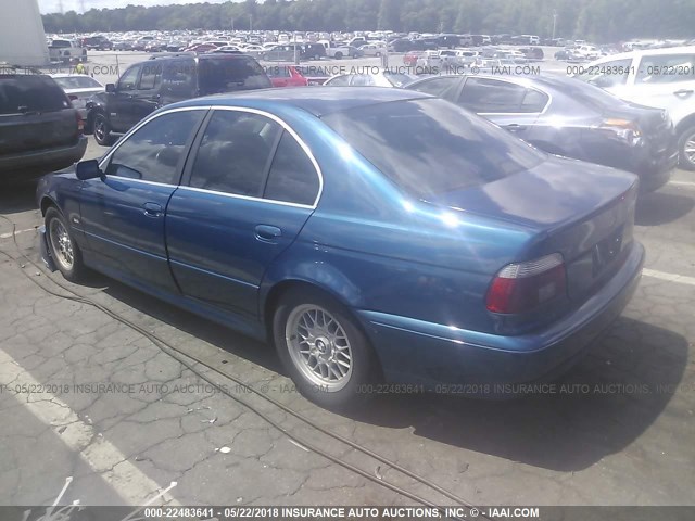 WBADT43412GY42397 - 2002 BMW 525 I AUTOMATIC Dark Blue photo 3