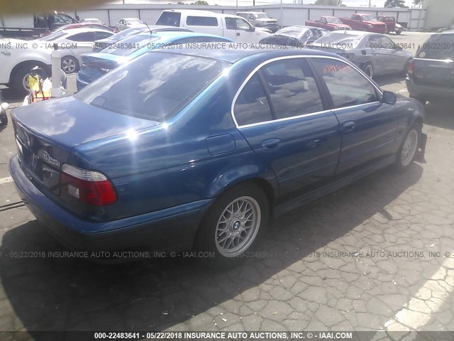 WBADT43412GY42397 - 2002 BMW 525 I AUTOMATIC Dark Blue photo 4