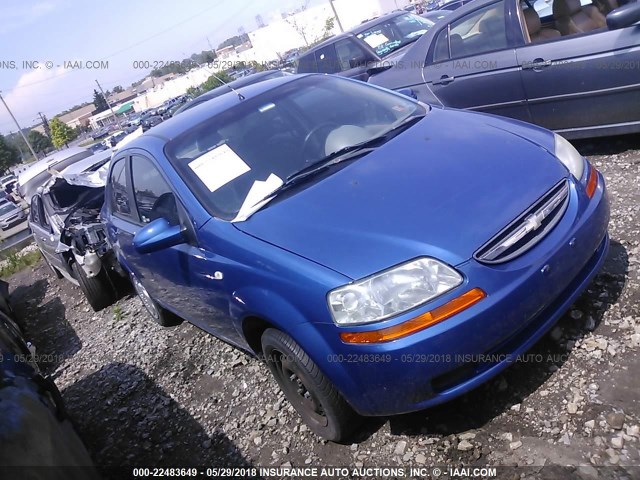 KL1TD52625B344688 - 2005 CHEVROLET AVEO LS BLUE photo 1