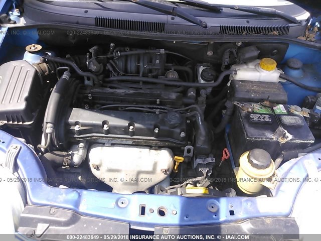 KL1TD52625B344688 - 2005 CHEVROLET AVEO LS BLUE photo 10