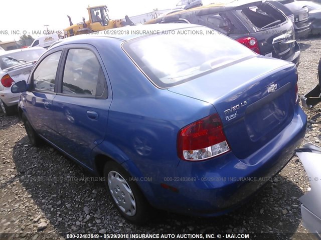 KL1TD52625B344688 - 2005 CHEVROLET AVEO LS BLUE photo 3