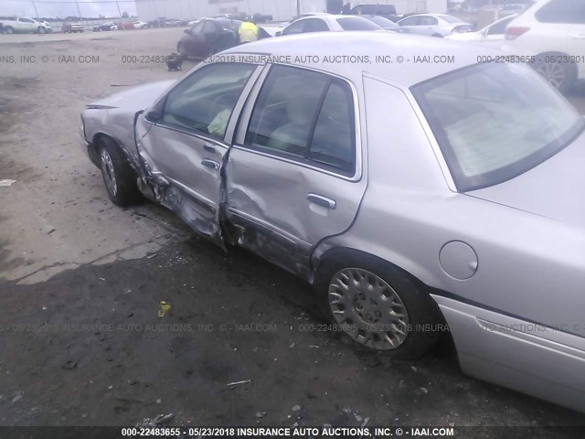 2MEFM74W14X603969 - 2004 MERCURY GRAND MARQUIS GS SILVER photo 6