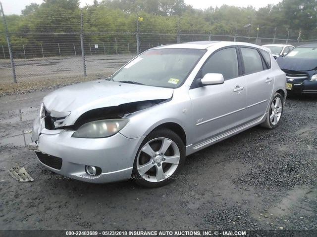 JM1BK143761537528 - 2006 MAZDA 3 HATCHBACK SILVER photo 2