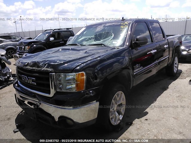 3GTRCVE09AG110885 - 2010 GMC SIERRA C1500 SLE BLACK photo 2